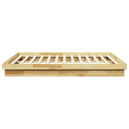 Bed Frame without Mattress 200x200 cm Solid Wood Oak