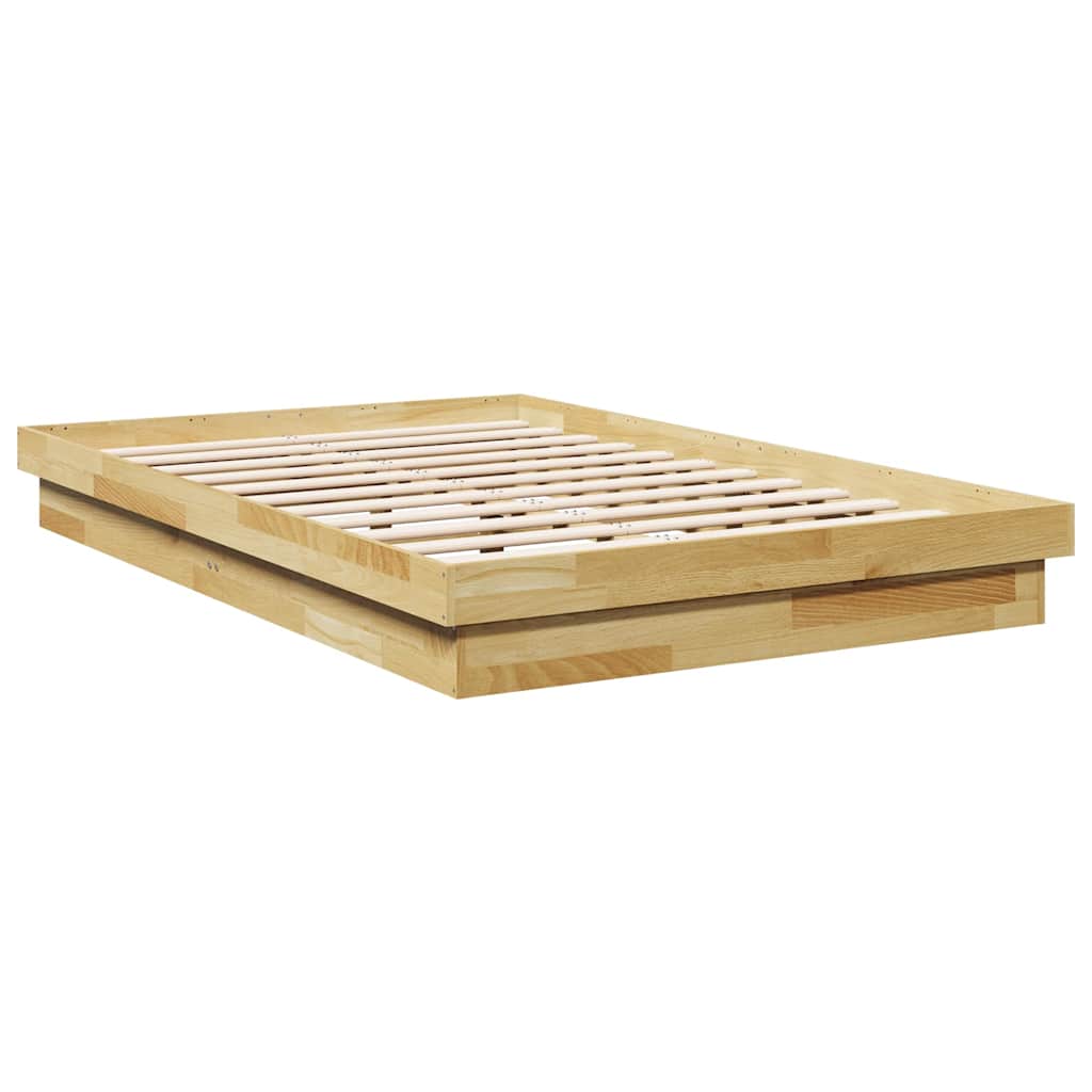 Bed Frame without Mattress 120x200 cm Solid Wood Oak