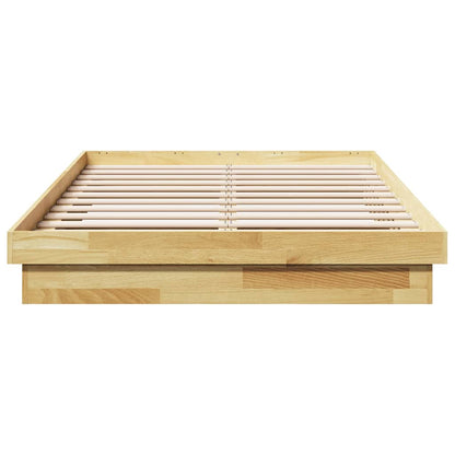 Bed Frame without Mattress 120x200 cm Solid Wood Oak