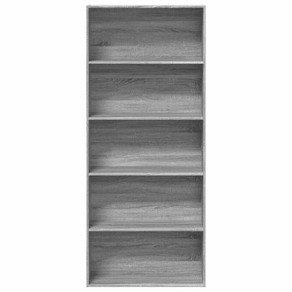 Book Cabinet Grey Sonoma 80x30x189 cm Engineered Wood