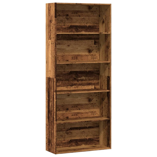 Book Cabinet Old Wood 80x30x189 cm Engineered Wood