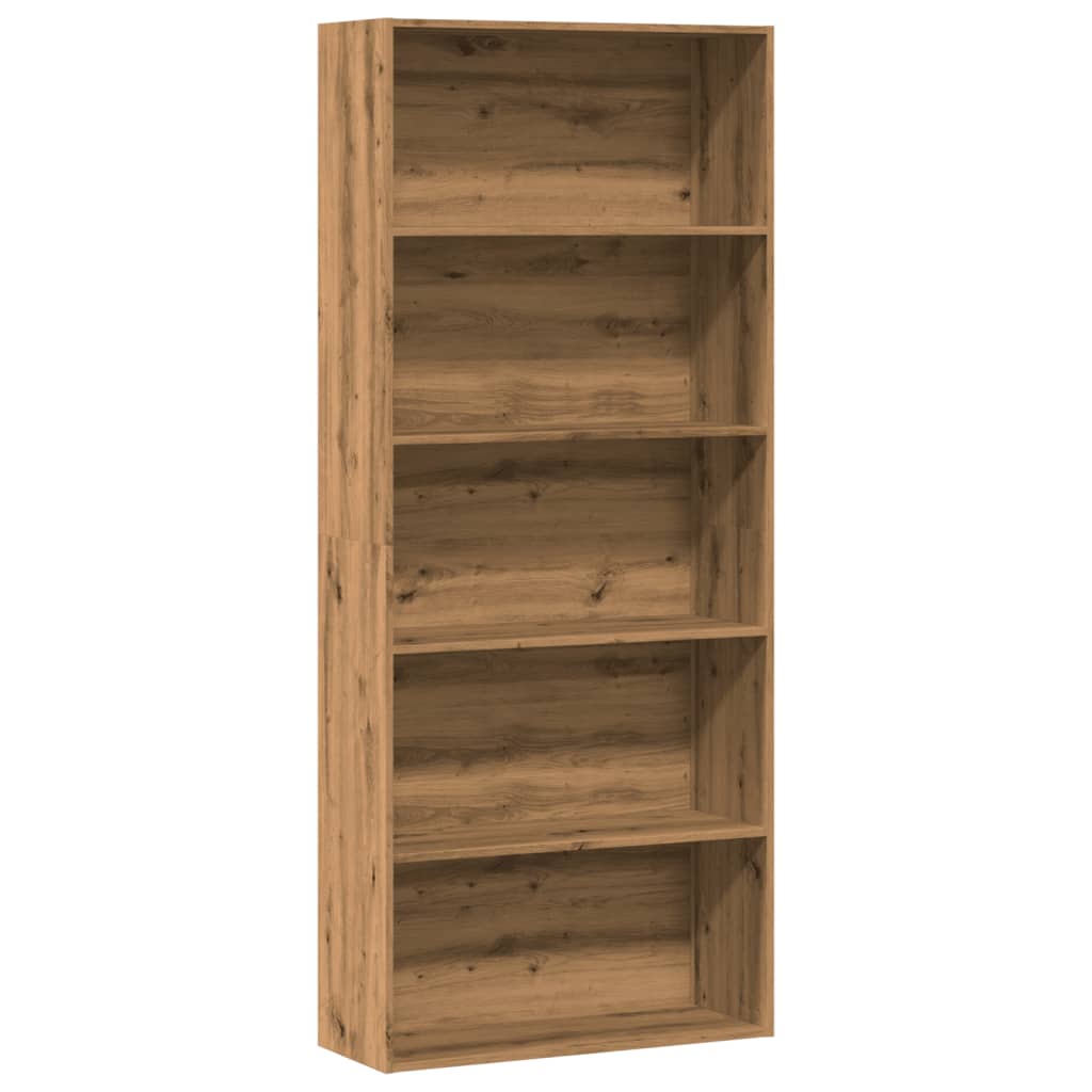 Book Cabinet Artisian Oak 80x30x189 cm Engineered Wood