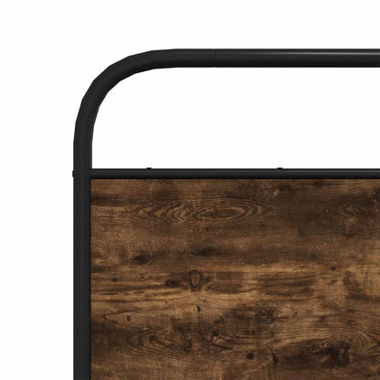 Metal Bed Frame without Mattress Smoked Oak 183x213 cm