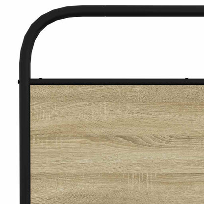Metal Bed Frame without Mattress Sonoma Oak 183x213 cm