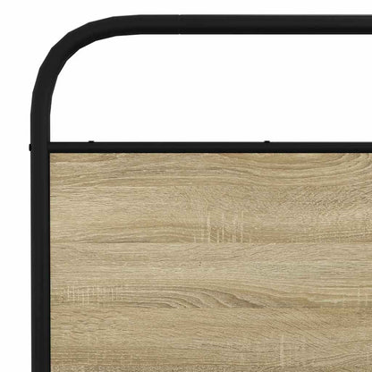 Metal Bed Frame without Mattress Sonoma Oak 150x200 cm King Size