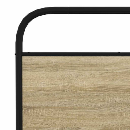 Metal Bed Frame without Mattress Sonoma Oak 180x200 cm Super King