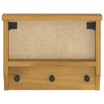 Wall-mounted Coat Rack SANDNES 45x12x35 cm Solid Wood Pine