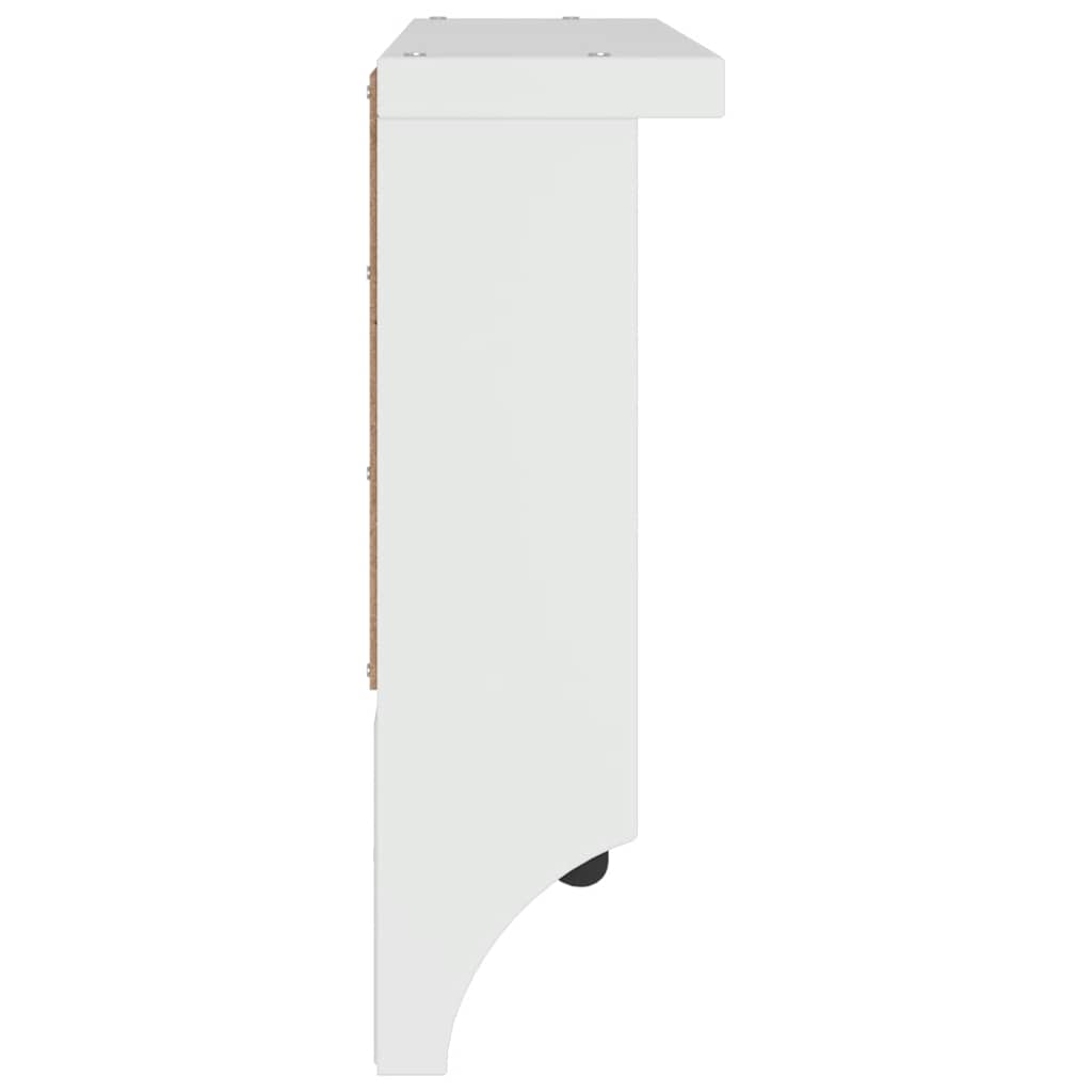 Wall-mounted Coat Rack SANDNES White 45x12x35 cm Solid Wood Pine