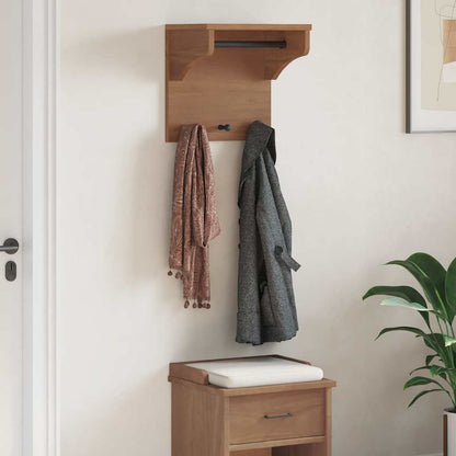 Wall-mounted Coat Rack SANDNES 43x30x42 cm Solid Wood Pine