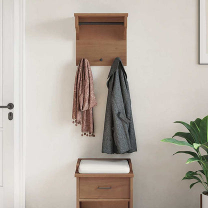 Wall-mounted Coat Rack SANDNES 43x30x42 cm Solid Wood Pine