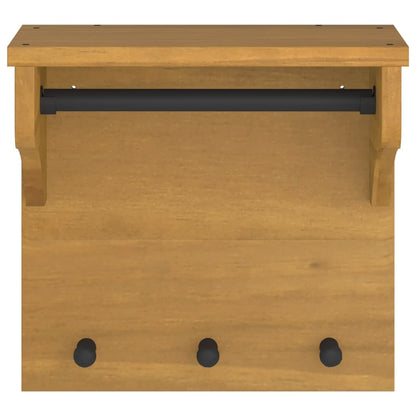 Wall-mounted Coat Rack SANDNES 43x30x42 cm Solid Wood Pine