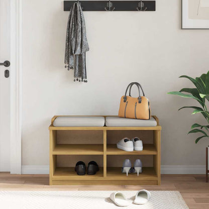 Hallway Bench SANDNES 87x40x50 cm Solid Wood Pine