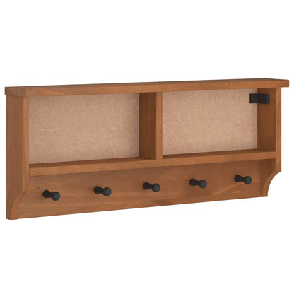 Wall-mounted Coat Rack SANDNES 87x12x35 cm Solid Wood Pine