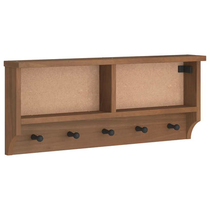 Wall-mounted Coat Rack SANDNES 87x12x35 cm Solid Wood Pine