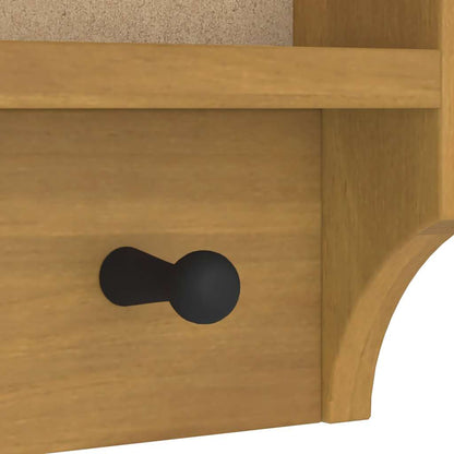 Wall-mounted Coat Rack SANDNES 87x12x35 cm Solid Wood Pine