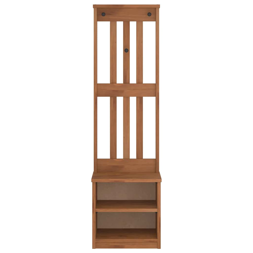 Hall Tree SANDENS 45x40x159.5 cm Solid Wood Pine