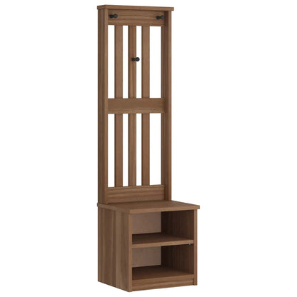 Hall Tree SANDENS 45x40x159.5 cm Solid Wood Pine