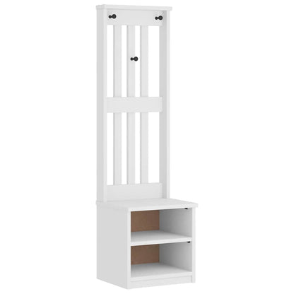 Hall Tree SANDENS White 45x40x159.5 cm Solid Wood Pine