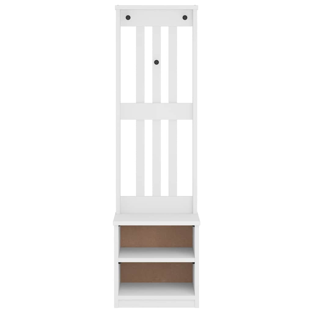 Hall Tree SANDENS White 45x40x159.5 cm Solid Wood Pine