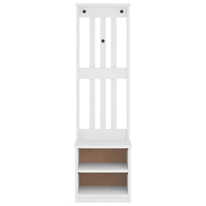 Hall Tree SANDENS White 45x40x159.5 cm Solid Wood Pine