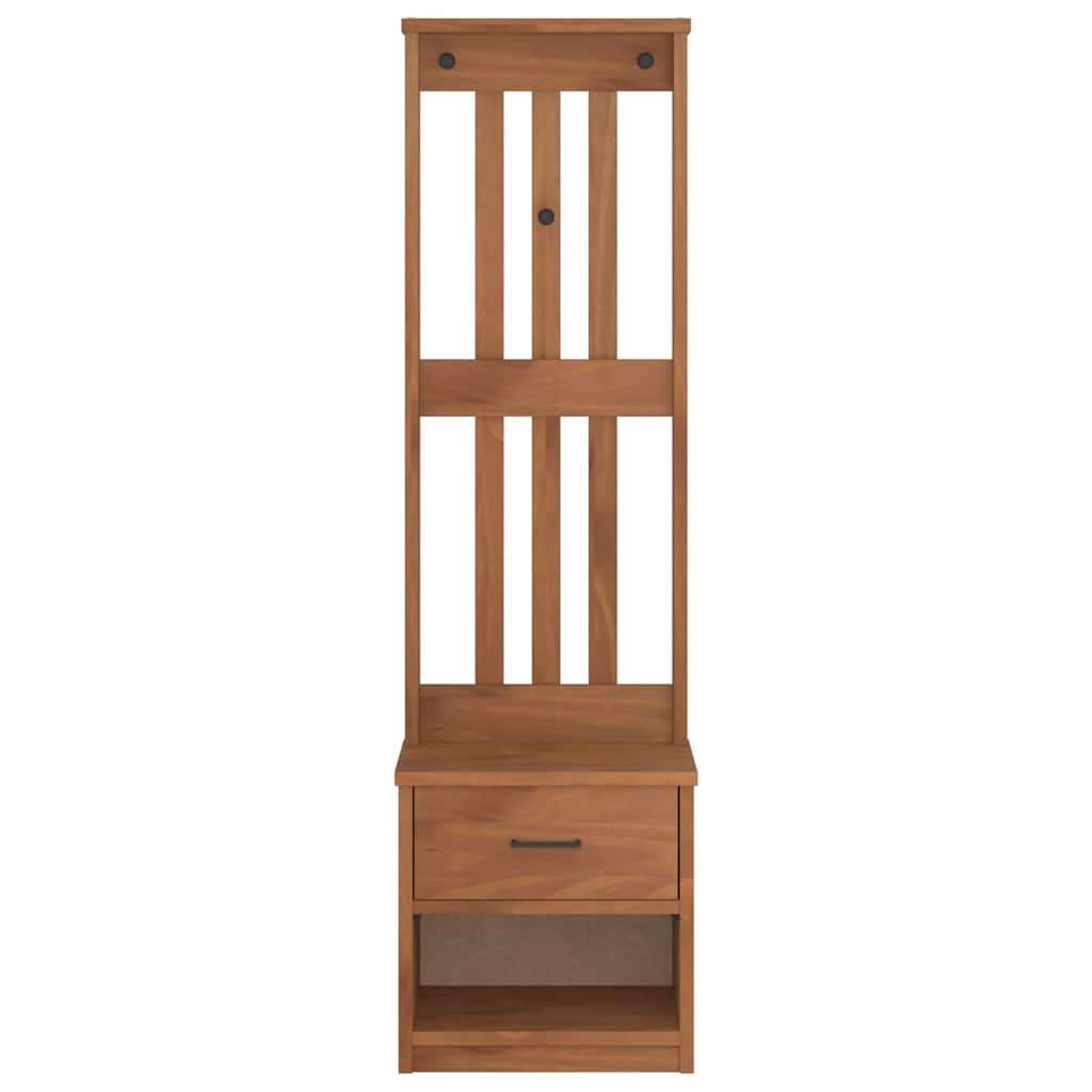 Hall Tree SANDENS 45x40x159.5 cm Solid Wood Pine