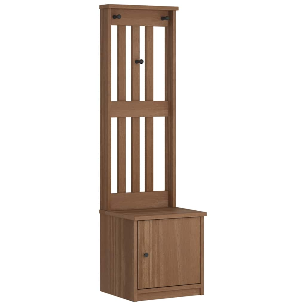 Hall Tree SANDENS 45x40x159.5 cm Solid Wood Pine