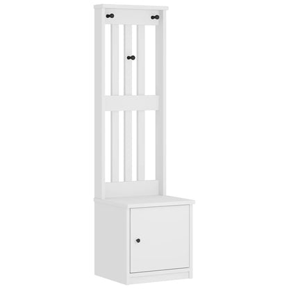 Hall Tree SANDENS White 45x40x159.5 cm Solid Wood Pine