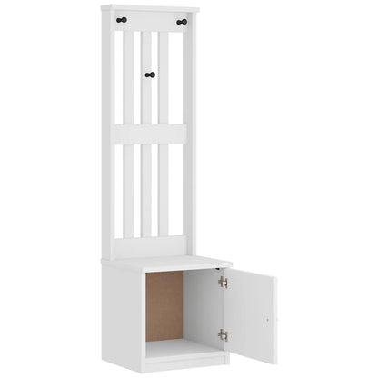 Hall Tree SANDENS White 45x40x159.5 cm Solid Wood Pine