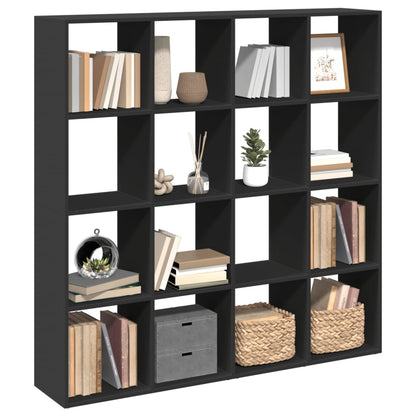 Book Cabinet Black 137.5x29x137.5 cm Engineered Wood