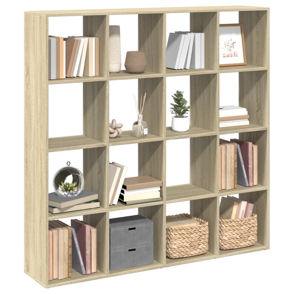 Book Cabinet Sonoma Oak 137.5x29x137.5 cm Engineered Wood