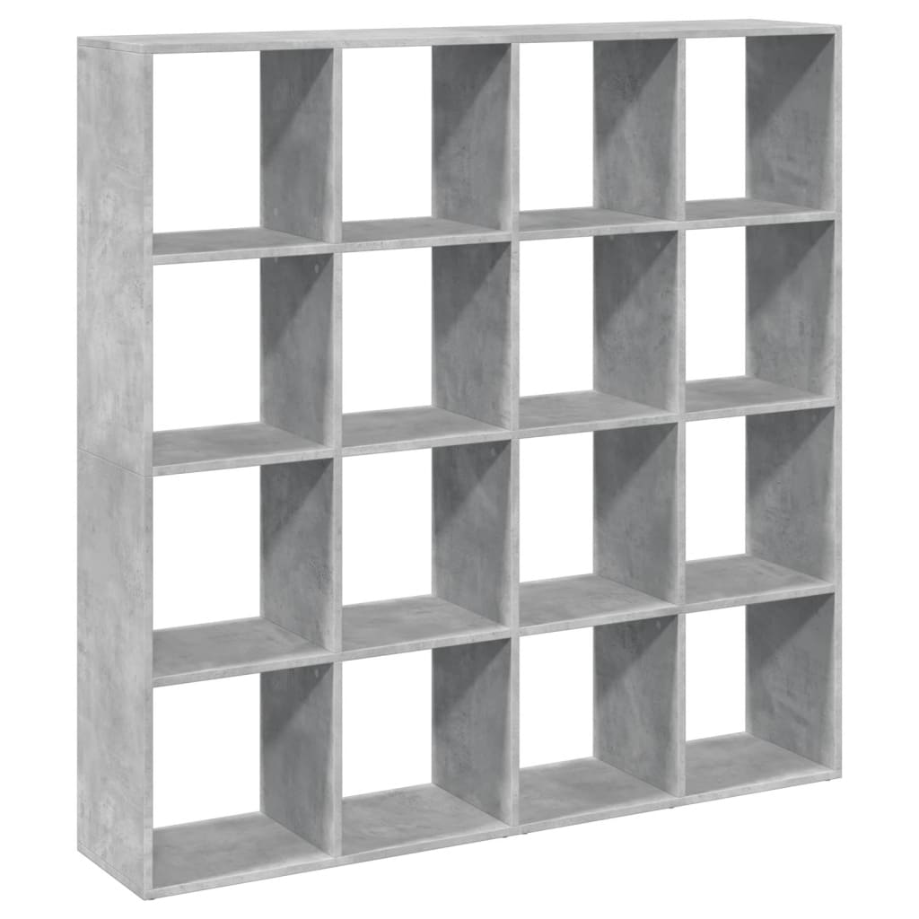 Book Cabinet Concrete Grey 137.5x29x137.5 cm Engineered Wood