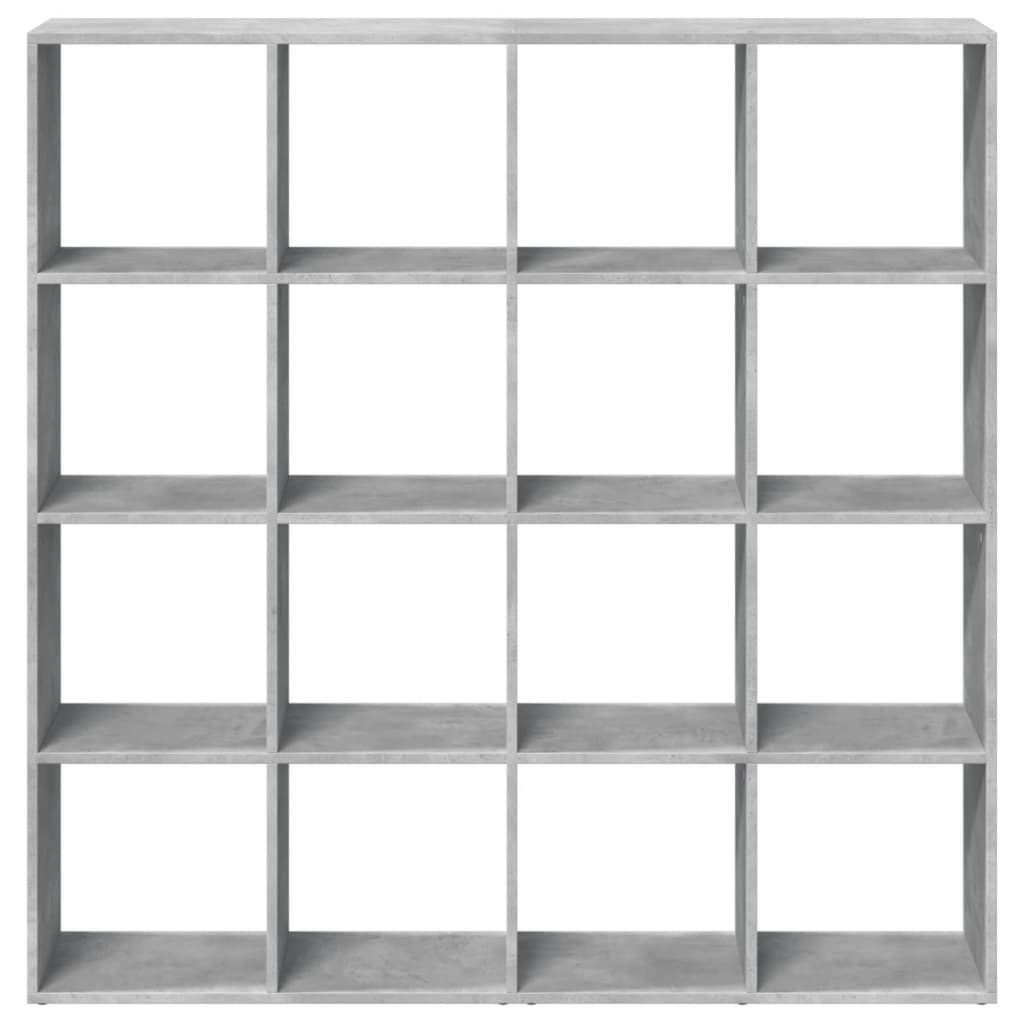 Book Cabinet Concrete Grey 137.5x29x137.5 cm Engineered Wood