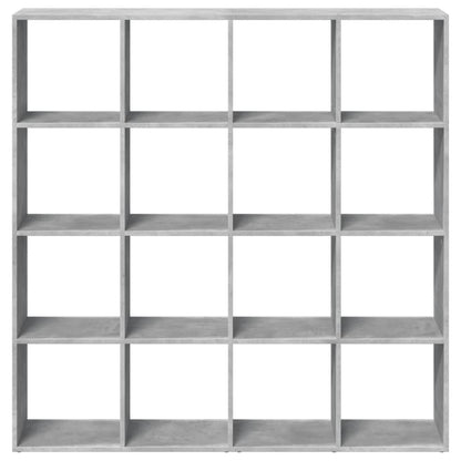 Book Cabinet Concrete Grey 137.5x29x137.5 cm Engineered Wood