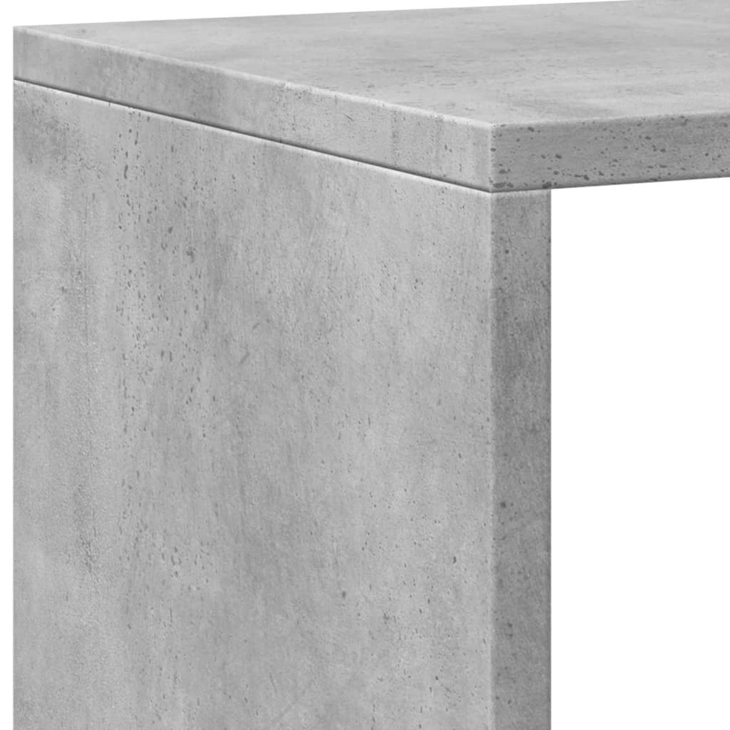 Book Cabinet Concrete Grey 137.5x29x137.5 cm Engineered Wood