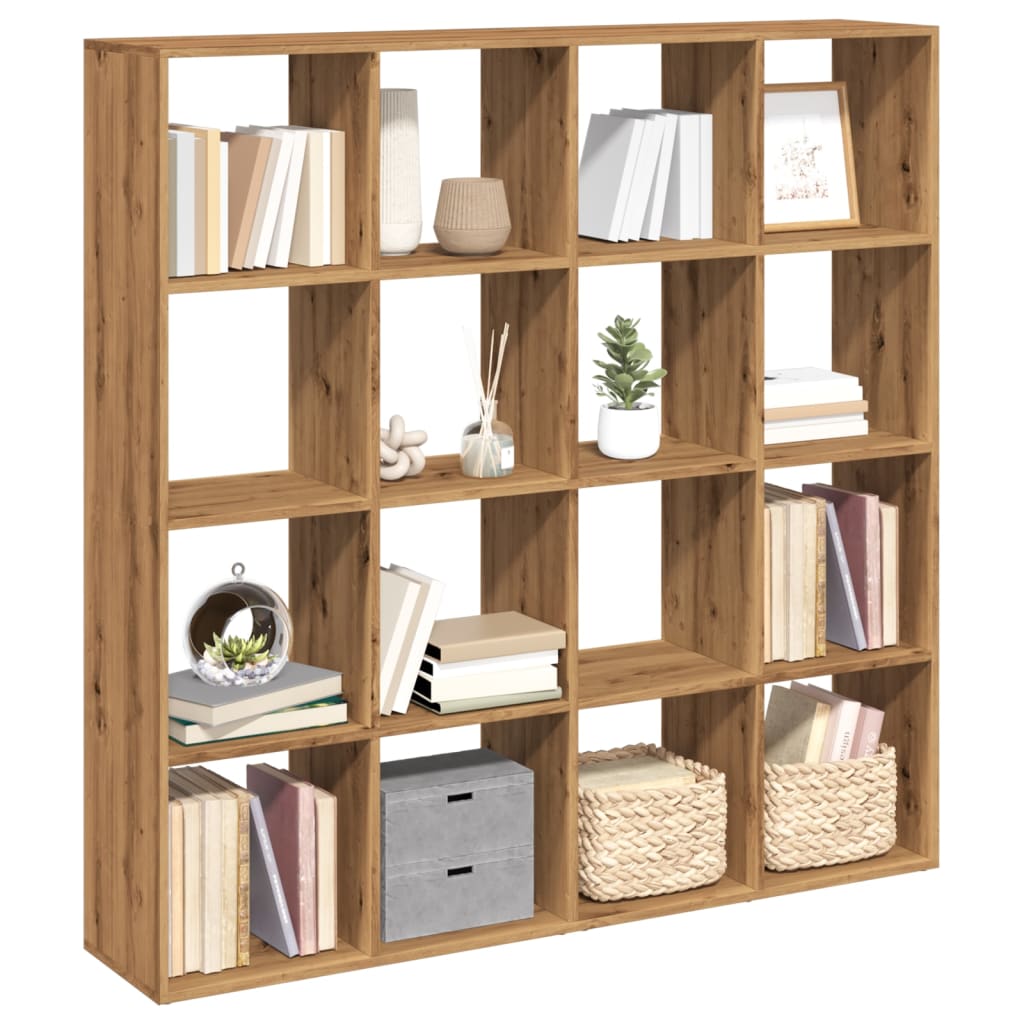 Book Cabinet Artisian Oak 102x29x143 cm Engineered Wood