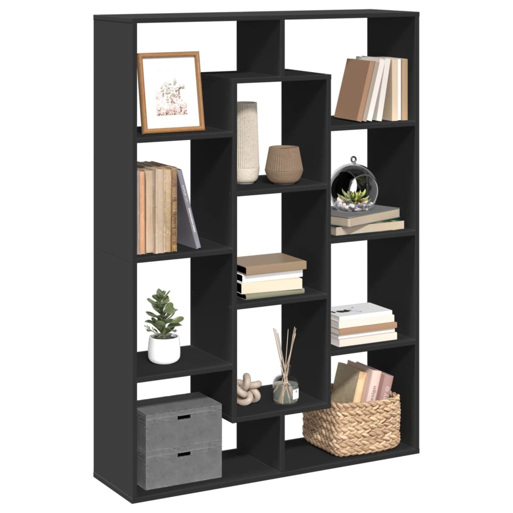 Book Cabinet Black 102x29x143 cm Engineered Wood