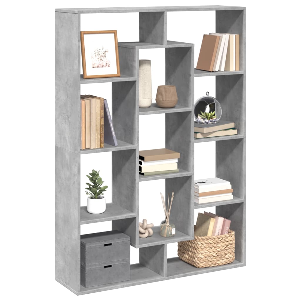 Book Cabinet Concrete Grey 102x29x143 cm Engineered Wood