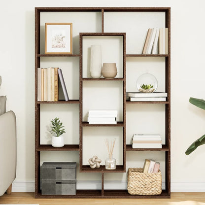 Book Cabinet Brown Oak 102x29x143 cm Engineered Wood