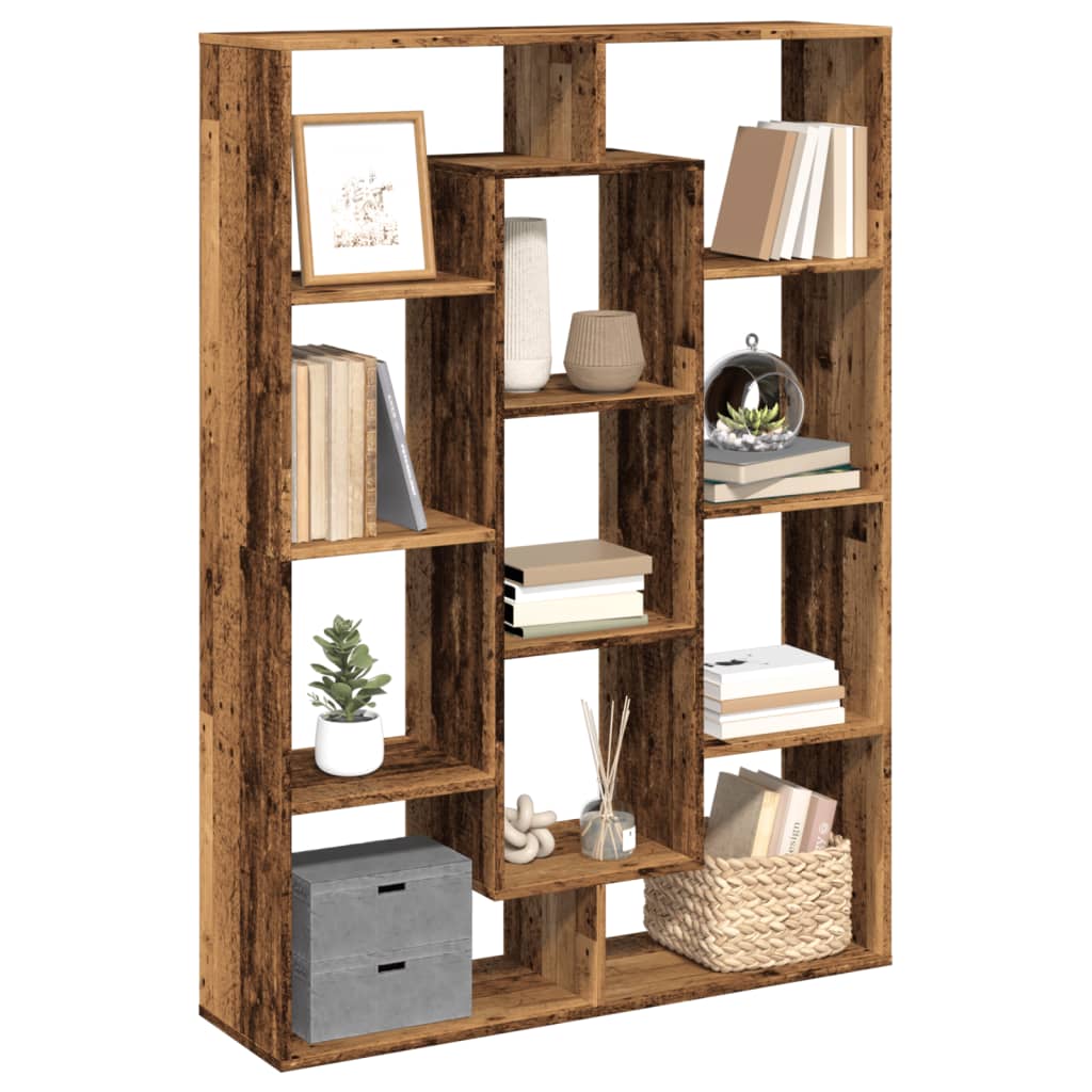 Book Cabinet Old Wood 102x29x143 cm Engineered Wood