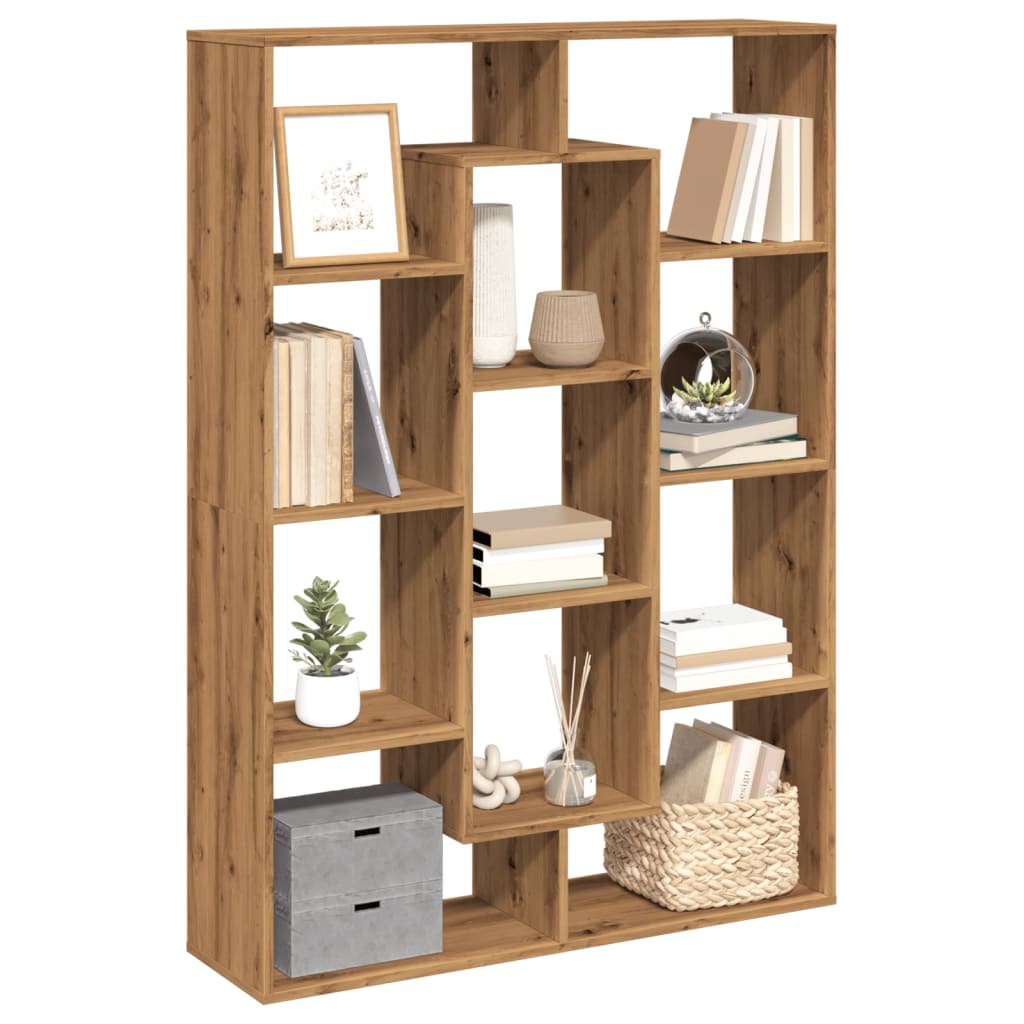 Book Cabinet Artisian Oak 102x29x143 cm Engineered Wood