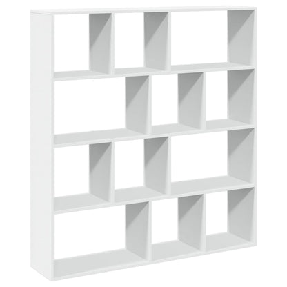 Book Cabinet White 132x29x141.5 cm Engineered Wood