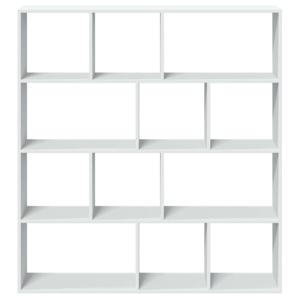 Book Cabinet White 132x29x141.5 cm Engineered Wood