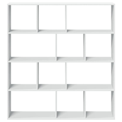 Book Cabinet White 132x29x141.5 cm Engineered Wood