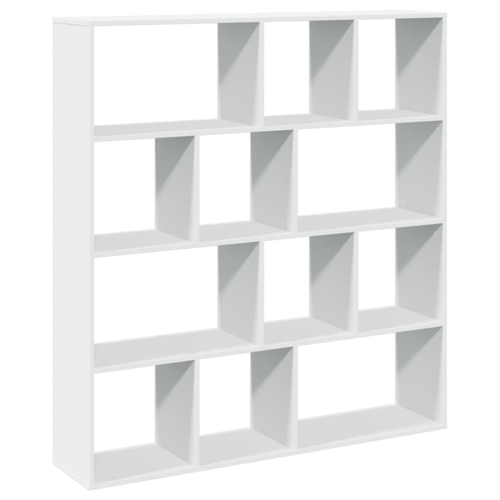 Book Cabinet White 132x29x141.5 cm Engineered Wood