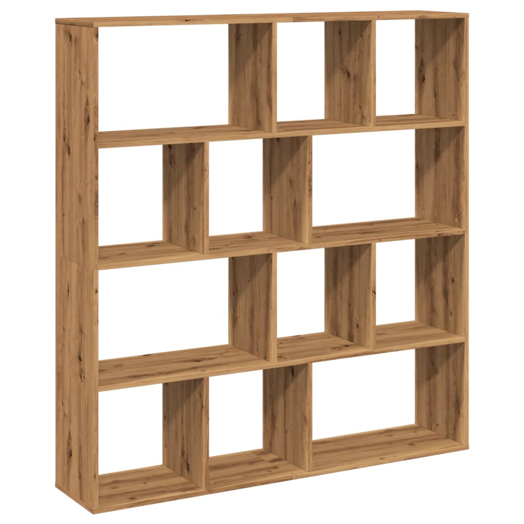 Book Cabinet Artisian Oak 132x29x141.5 cm Engineered Wood