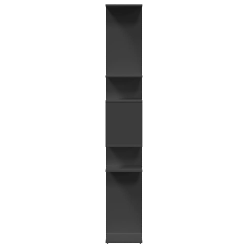 Book Cabinet Black 92x29x188 cm Engineered Wood