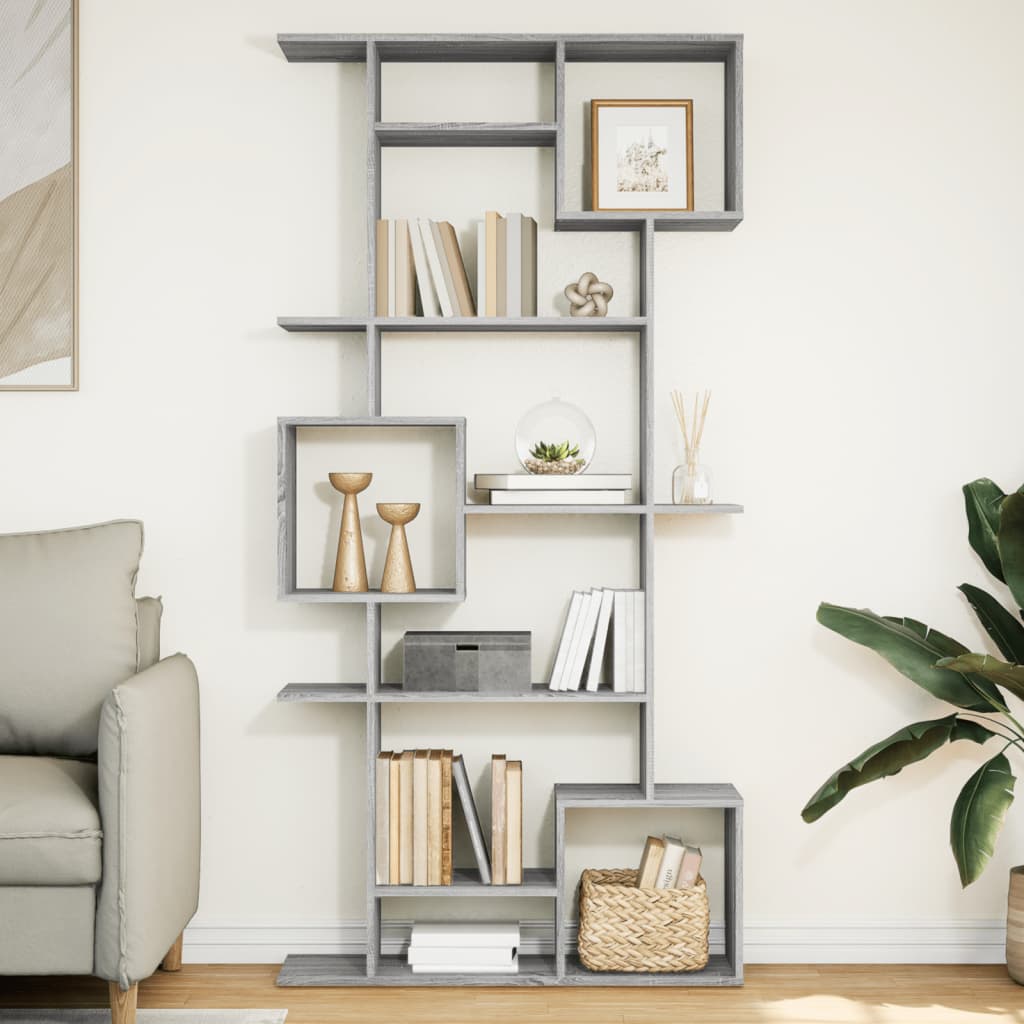 Book Cabinet Grey Sonoma 92x29x188 cm Engineered Wood