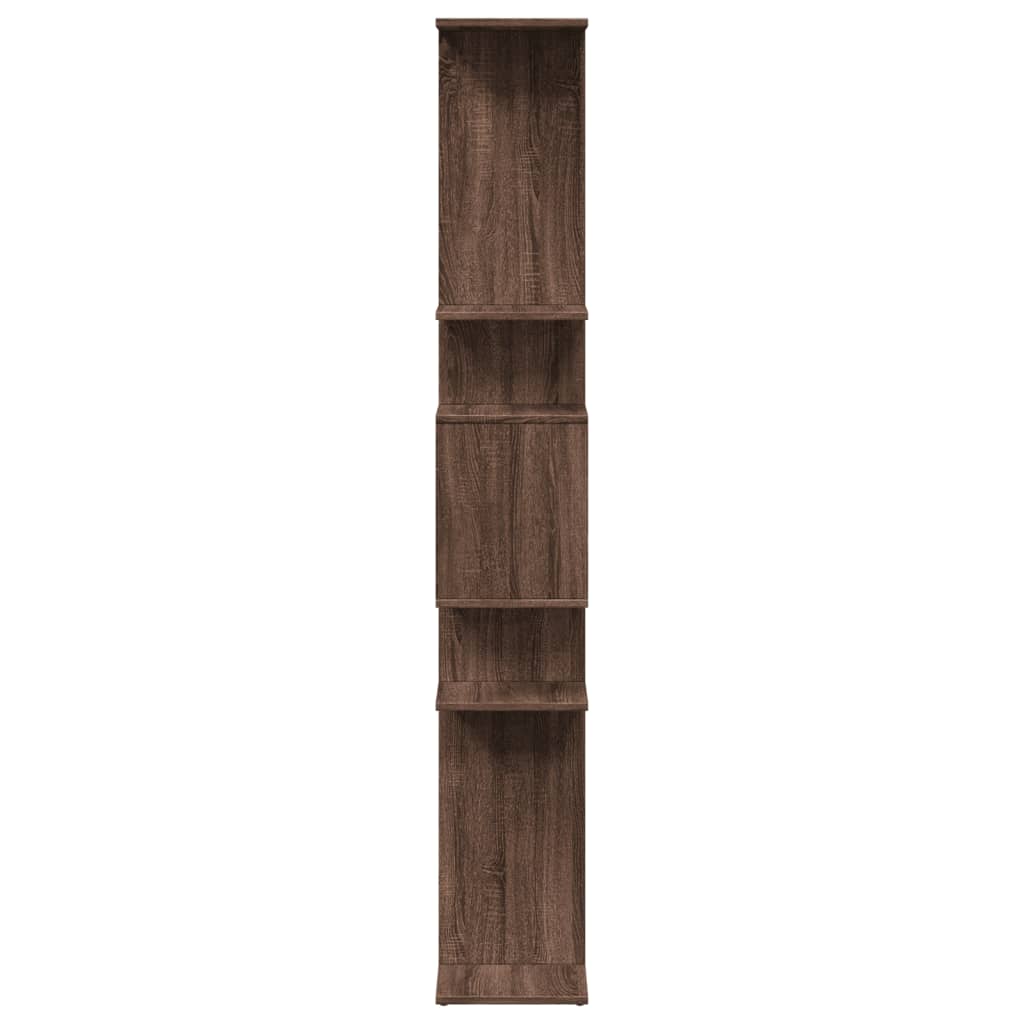 Book Cabinet Brown Oak 92x29x188 cm Engineered Wood