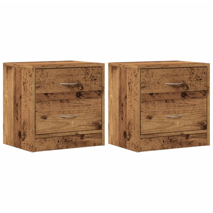 Bedside Cabinets 2 pcs Old Wood 40x30x40 cm Engineered Wood