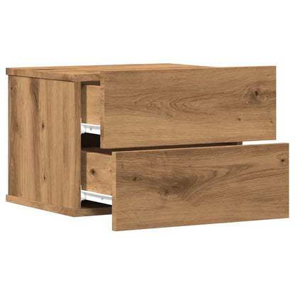 Wall-mounted Bedside Cabinet Artisan Oak 40x32x30 cm